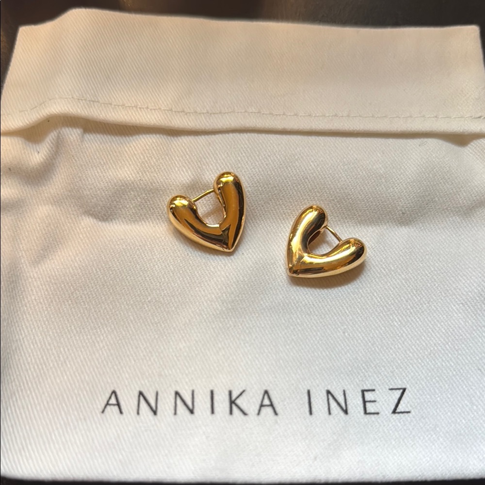 Gold Heart Earrings